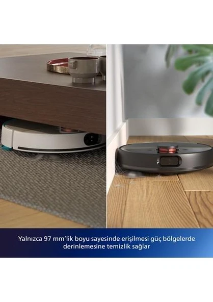 Philips HomeRun 7000 Serisi Aqua XU7000/02 Beyaz Gold Akıllı Robot Süpürge - Resim 6