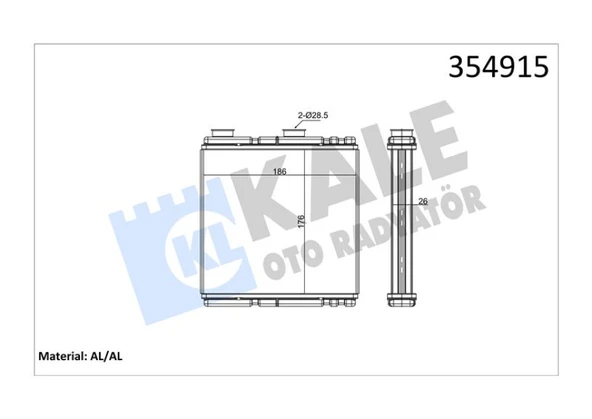 Renault Kalorıfer Radyatoru - Kale 354915 - Resim 1