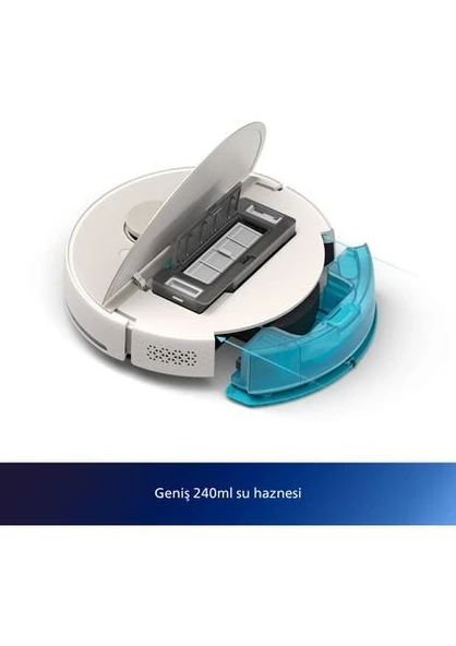 Philips HomeRun 7000 Serisi Aqua XU7000/02 Beyaz Gold Akıllı Robot Süpürge - Resim 3