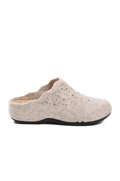 Ayakmod Bej Anatomik Keçe Kadın Ev Terlik K-10909 Z ürün görseli 1