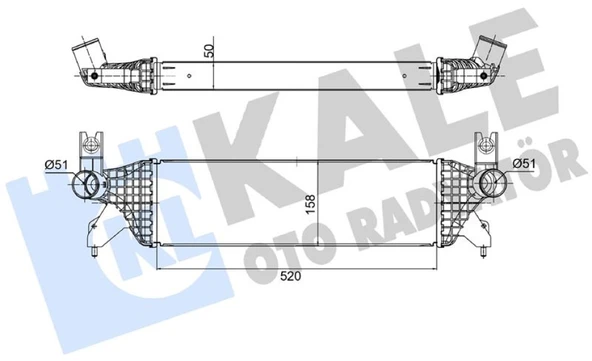 Suzukı Turbo Radyatoru İntercooler Suzukı Vitara 1.4t 15> 520x158x50 - Kale 375885 ürün görseli 1