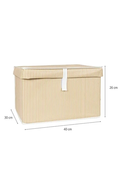 Çok Amaçlı Düzenleyici Kutu Mini 40x30x26 Cm Bej - Resim 3
