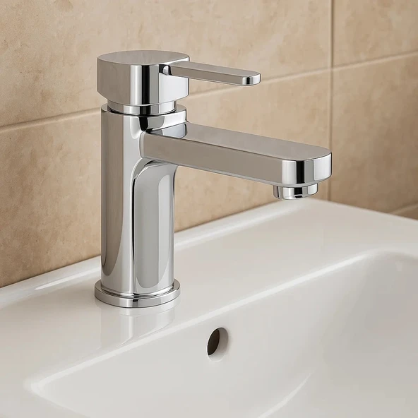 SARDICI KARE MUTFA BATARYASI SETİ ÇİFT SU GİRİŞLİ PİRİNÇ MUSLUK - Resim 4