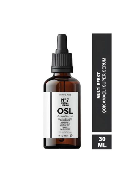 OSL Omega Skin Lab Tek Üründe 7 Aktif Cilt Bakım Serumu - No:7 Facial Serum 30ml - Resim 5