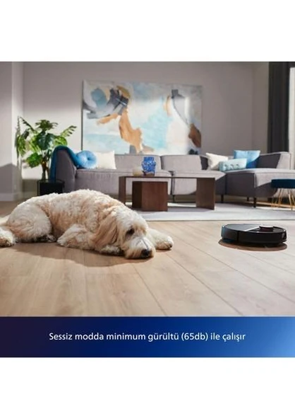 Philips HomeRun 7000 Serisi Aqua XU7000/02 Beyaz Gold Akıllı Robot Süpürge - Resim 9