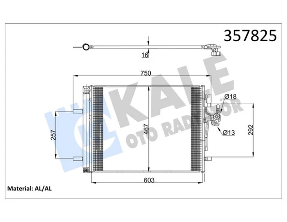 Land Rover Klima Radyatoru Discovery Sport L550 14> Freelander 2 L359  Evoque L538 11>19 - Kale 357825 ürün görseli 1
