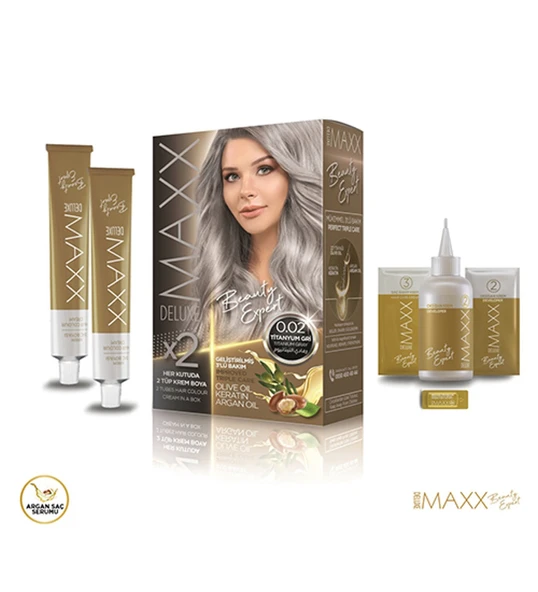 MAXX DELUXE BEAUTY EXPERT 0.02 Titanyum Gri Set Boya ürün görseli 1