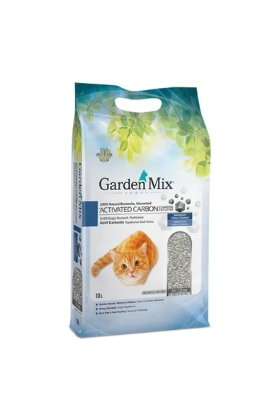 Gardenmix Aktif Karbonlu İnce Taneli Bentonit Kedi Kumu 10 Lt ürün görseli 1