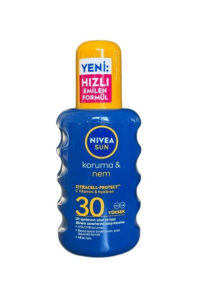 Nivea Sun Koruma & Nem 200 ml 30 Faktör Güneş Spreyi ürün görseli 1