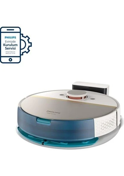 Philips HomeRun 7000 Serisi Aqua XU7000/02 Beyaz Gold Akıllı Robot Süpürge - Resim 2