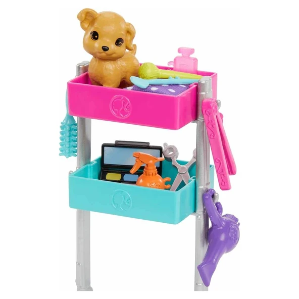 BARBİE STILIST BEBEKLER OYUN SETLERİ HNK95 - Resim 4