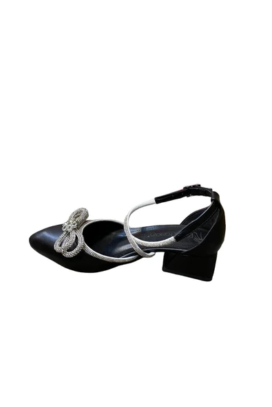 Kadın Taşlı Fiyonklu Yazlık Ayakkabı abiye - Resim 8