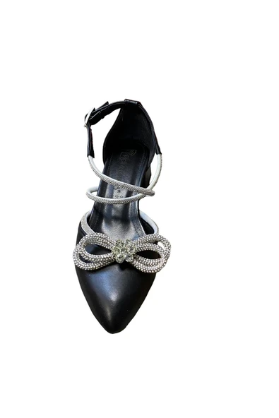 Kadın Taşlı Fiyonklu Yazlık Ayakkabı abiye - Resim 7