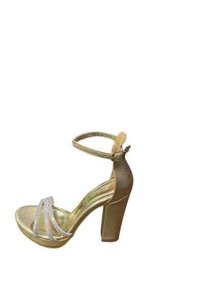 Kadın Taşlı Platform Yazlık Abiye Ayakkabı ürün görseli 1