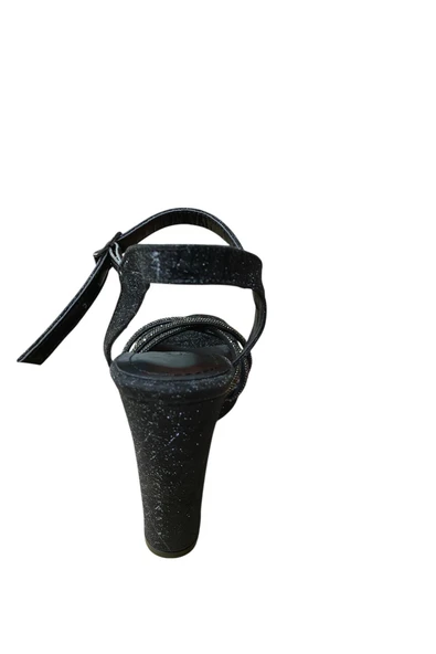 Kadın Taşlı Platform Yazlık Abiye Ayakkabı - Resim 12