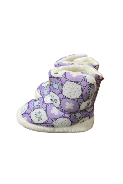 Çocuk Kışlık Yünlü Ev Botu panduf - Resim 10