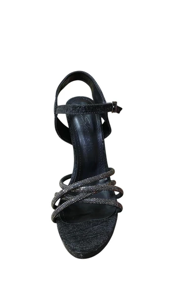 Kadın Taşlı Platform Yazlık Abiye Ayakkabı - Resim 11