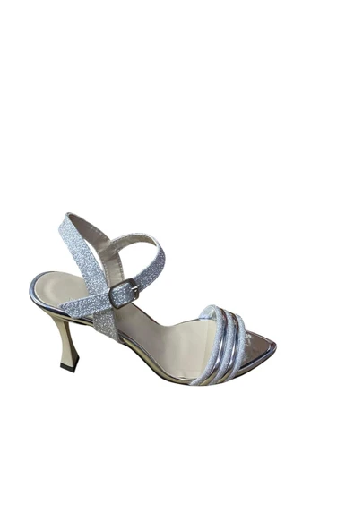 Kadın İnce Kadeh Topuk Yazlık Abiye Ayakkabı ürün görseli 1