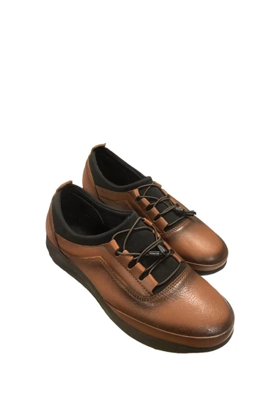 Kadın Düz Taban Hakiki Deri Sport Ayakkabı - Resim 5