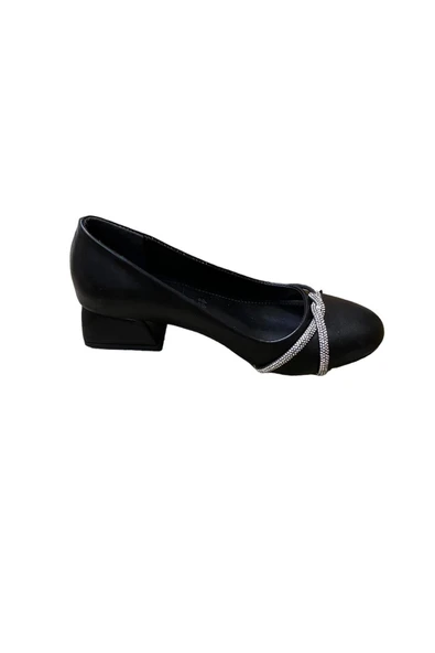 Kadın Kısa Kalın Topuklu Abiye Ayakkabı ürün görseli 1