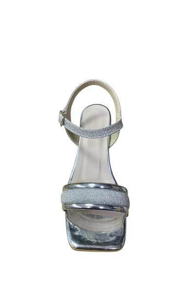 Kadın Kısa Kalın Topuklu Abiye Yazlık Ayakkabı - Resim 2