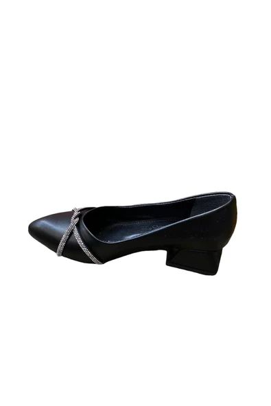 Kadın Kısa Kalın Topuklu Abiye Ayakkabı - Resim 10