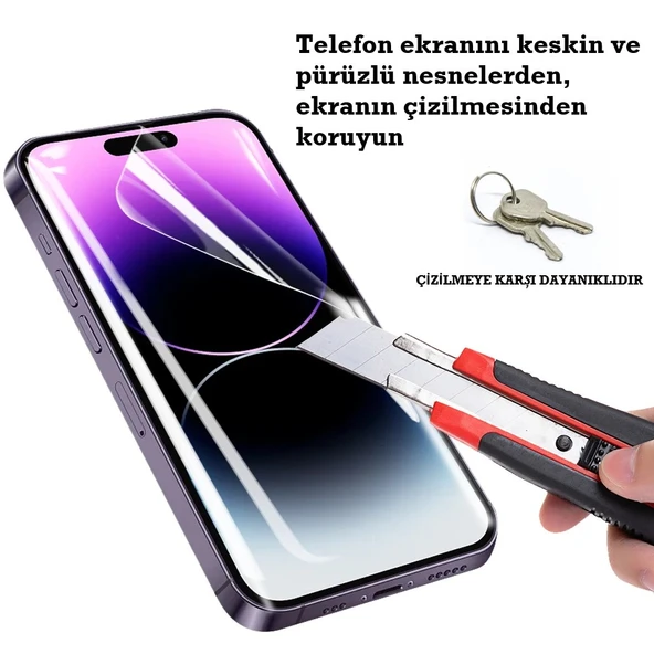 Vivo Y37 5G Uyumlu Ön Body Şeffaf Ultra Ekran Koruyucu Nano Jelatin - Resim 3