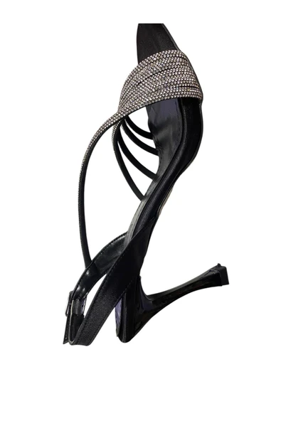 Kadın İnce Taşlı Topuklu Yazlık Ayakkabı - Resim 2