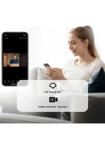 EZVIZ HP2, 1080P 2MP, Canlı Görüntü İzleme, 4.3" Ekranlı, Kablosuz Wi-Fi'li Kapı Görüntüleyicisi - Resim 2