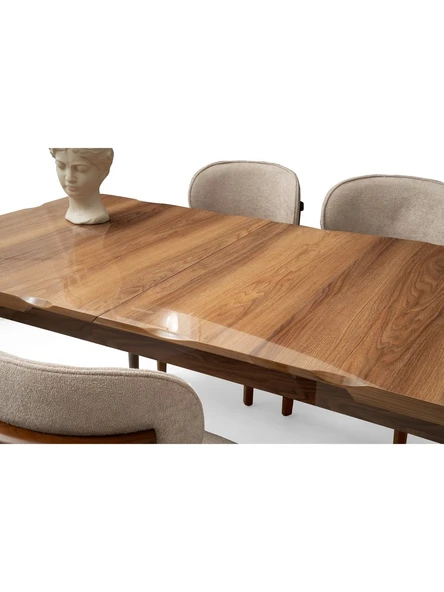 Kelebek Açılabilir Glass / Parlak Masa (80x130 cm) - Resim 4