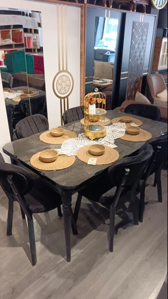 Kelebek Açılabilir Glass / Parlak Masa (80x130 cm) - Resim 5