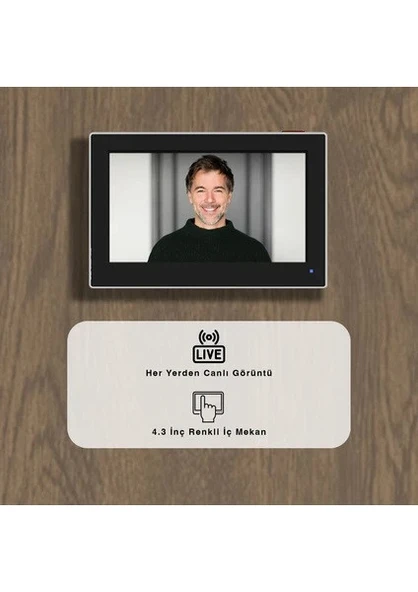 EZVIZ HP2, 1080P 2MP, Canlı Görüntü İzleme, 4.3" Ekranlı, Kablosuz Wi-Fi'li Kapı Görüntüleyicisi - Resim 4