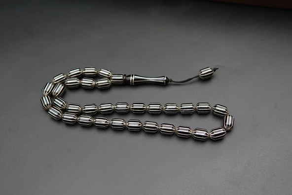 12'li Uçlu Kapsül Oltu Taşı Tesbih st000153 ürün görseli 1