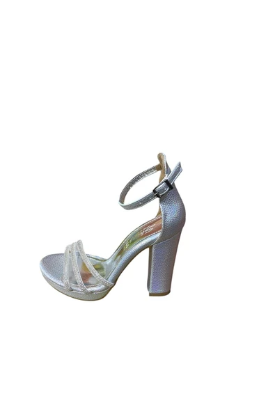 Kadın Taşlı Platform Yazlık Abiye Ayakkabı - Resim 5