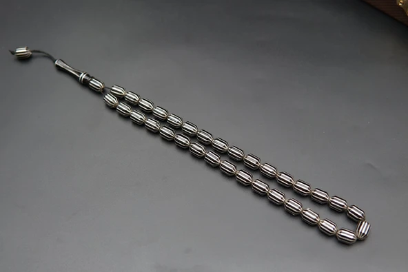 12'li Uçlu Kapsül Oltu Taşı Tesbih st000153 - Resim 2