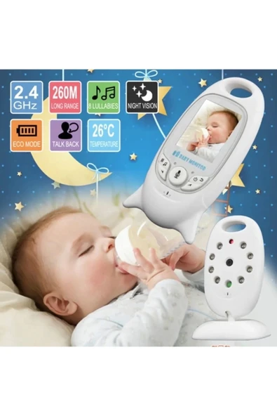 Vb-601 Kameralı Bebek Monitörü Net Görüntü Gece Görüşlü - Resim 2