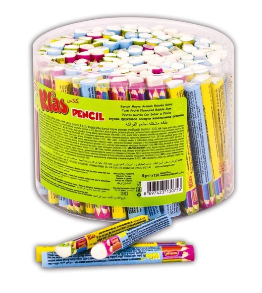 Kalem Sakız Nostaljik Karışık Meyve Aromalı Balonlu 150 Adet ürün görseli 1