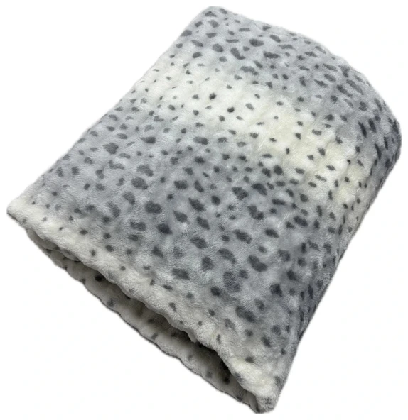 Merinos Harmony Çift Kişilik Peluş Battaniye 220x240 Gri Renk Yeni Model Yeni Desen ürün görseli 1