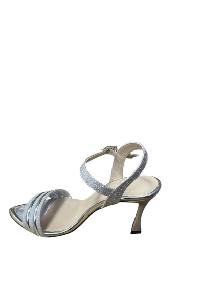 Kadın İnce Kadeh Topuk Yazlık Abiye Ayakkabı - Resim 4