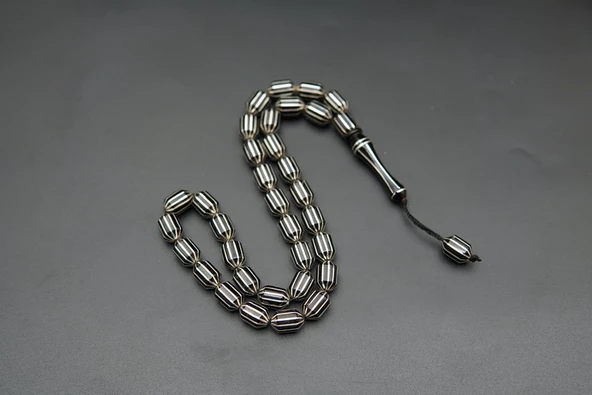 12'li Uçlu Kapsül Oltu Taşı Tesbih st000153 - Resim 3