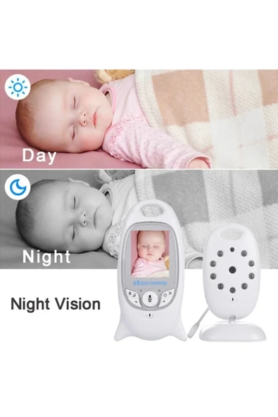 Vb-601 Kameralı Bebek Monitörü Net Görüntü Gece Görüşlü - Resim 3