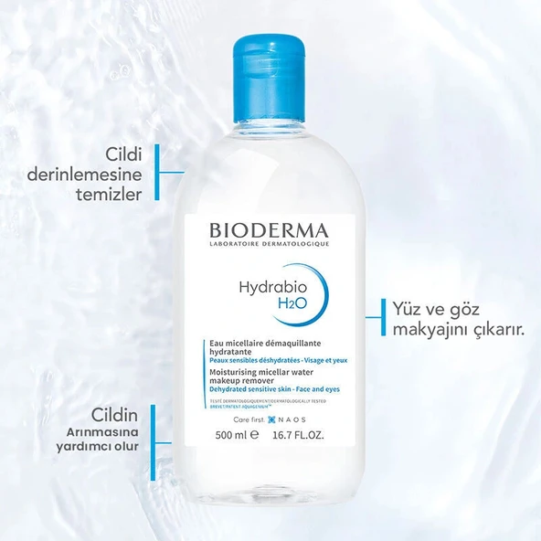 Bioderma Hydrabio H2O 2x500ml - Resim 2