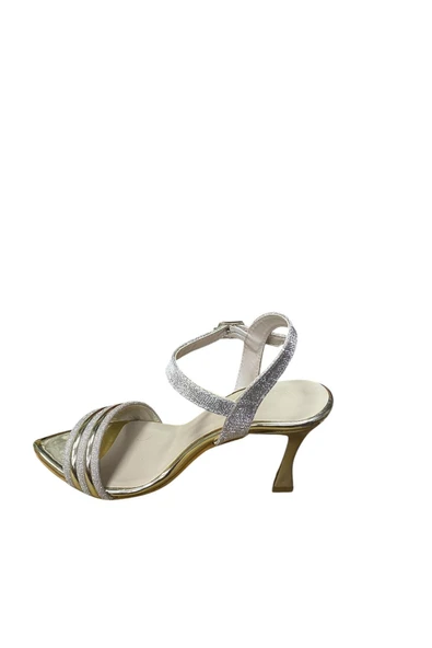 Kadın İnce Kadeh Topuk Yazlık Abiye Ayakkabı - Resim 12