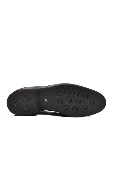 Fosco Siyah Hakiki Deri Erkek Klasik Ayakkabı 3258 M - Resim 5