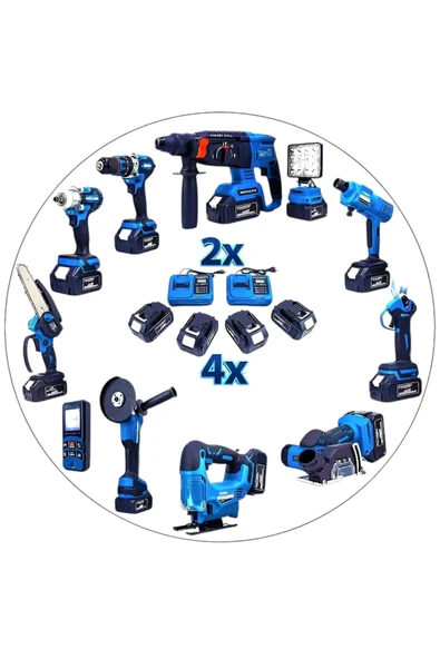 Maxplus BL MOTOR FIRÇASIZ 11 Lİ MATKAP TAKIMI SETİ ÇOK AMAÇLI 2X DOLDURMA CİHAZİ ürün görseli 1