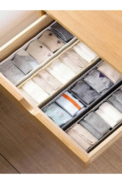 GenelTedarik ÇORAP TOKA ÇEKMECE İÇİ DÜZENLEYİCİ ÇOK AMAÇLI ORGANİZER 4 LÜ - Resim 3