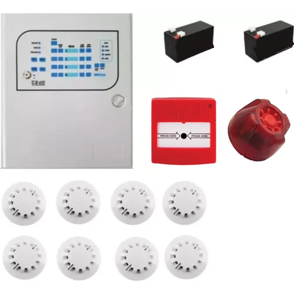 Codesec Konvansiyonel Sistem Yangın Alarm Seti 8 Li ürün görseli 1