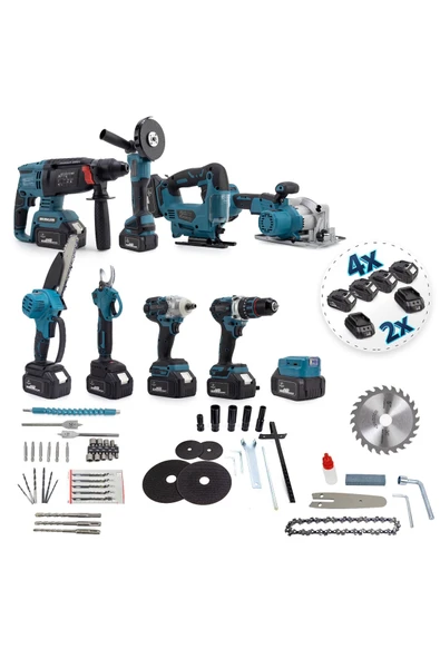 Maxplus MAXSTAR BL MOTOR 9 LU SET MATKAP TAKIMI ÇOKLU 2X ŞARZ CİHAZİ ürün görseli 1