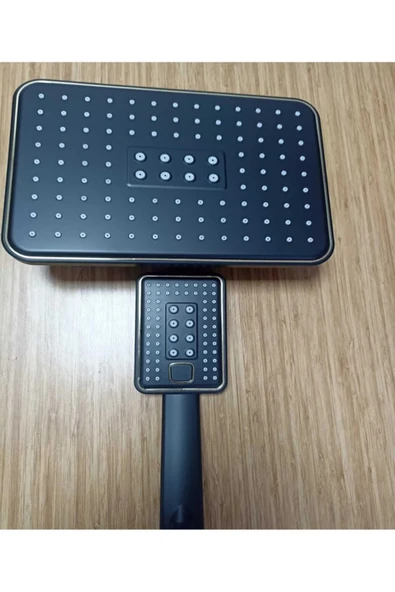 Tema tepe duş seti siyah tepe yağmurlama - Resim 3