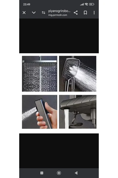 GenelTedarik PİYANO LÜKS  DUŞ SETİ SÜRGÜLÜ - Resim 4